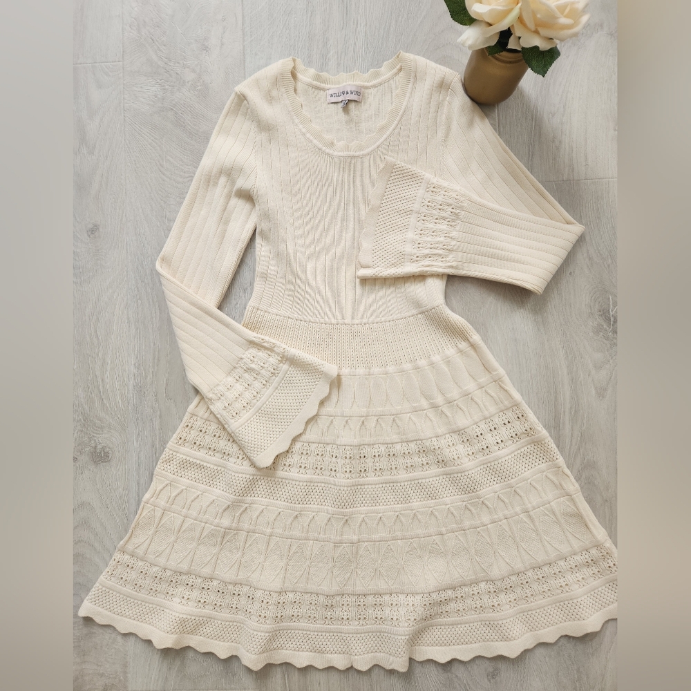 Willow & Wind Knit Flare Dress M